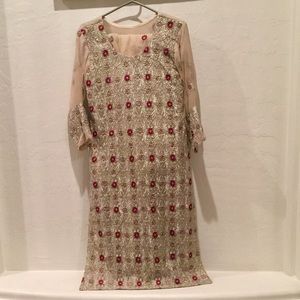 ✨Beautiful dress with Khadi trouser✨